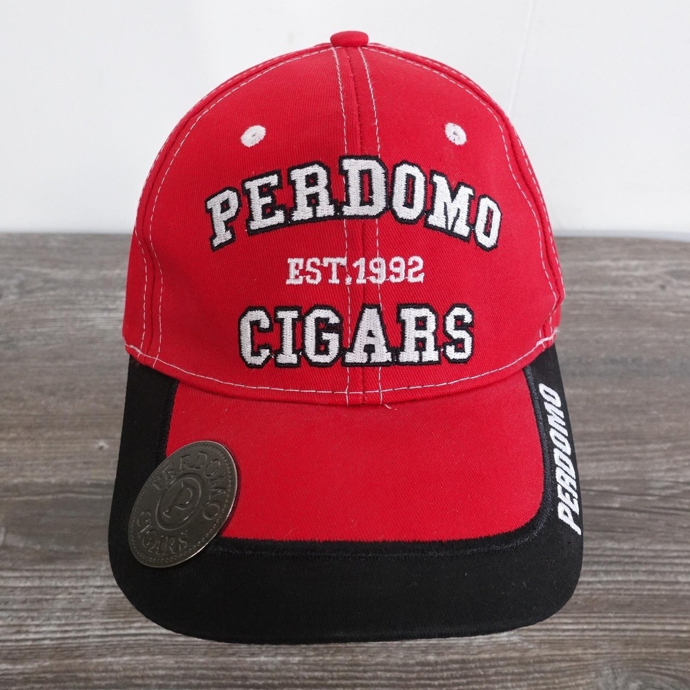 Perdomo Cigars Hat Cap Strap Back One Size Red Bottle Opener Adjustable Mens